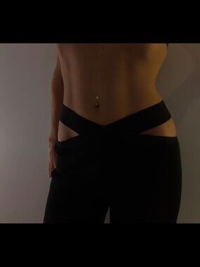 I.AM.GIA Black Crisscross Pants